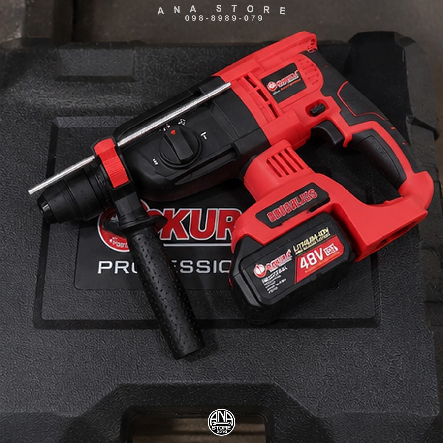 🚀 สว่านโรตารี่แบตเตอรี่ไร้สาย OKURA รุ่น A-OK-BRHD48V (Brushless)