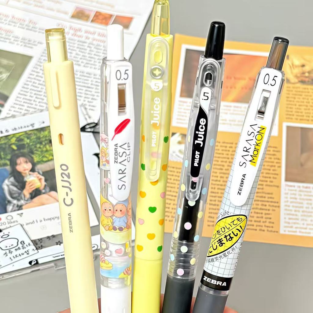 ญี่ปุ่นญี่ปุ่น ZEBRA ZEBRA ปากกาที่มีสีสัน Falling ครีมสีเหลือง Polka Dot Love Limited ปากกาเจล JJ77