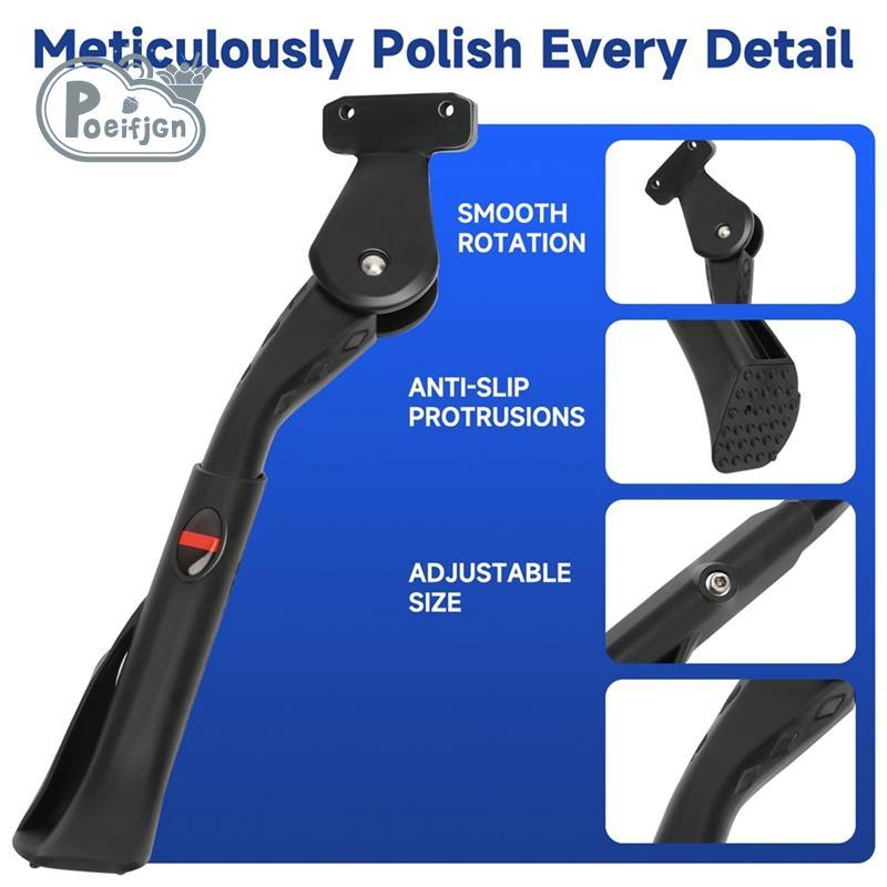 Ebike Kickstand สําหรับ Ridstar Pro Lite Super 73 S2 RX จักรยานไฟฟ้า, ขาตั้งเตะแบบปรับได้ อะไหล่ E-B