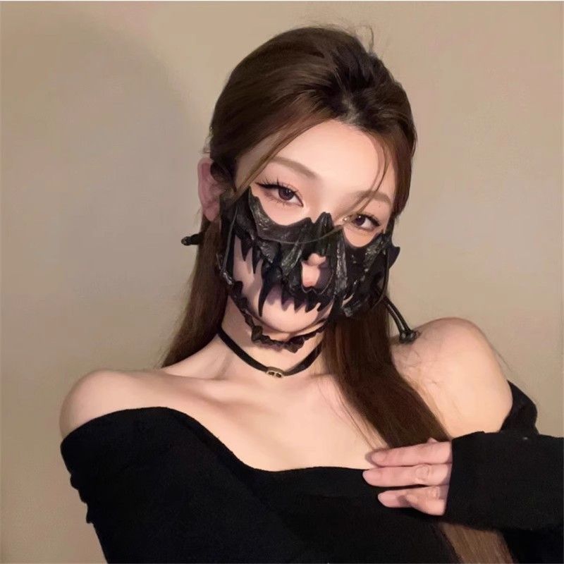万圣节面具纯欲风网红高级狼人骨架性感神秘面具酒吧KTV气氛道具The Mask Night Market Performance Features a 3D Hit Expression26.8.14