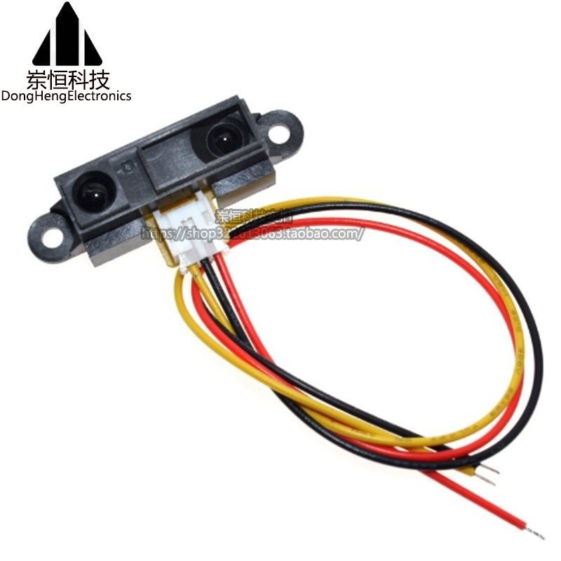 2Y0A21 GP2Y0A21YK0F เซ็นเซอร์เรนจ์ไฟอินฟราเรด GP2D12 การตรวจจับระยะทาง 10-80 ซม.พร้อมสาย