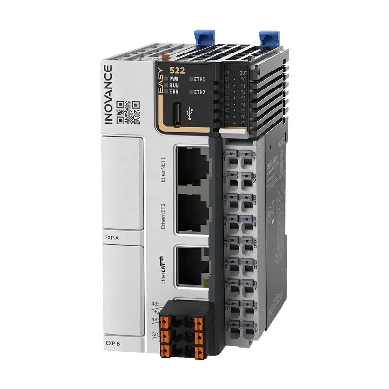 EUCB ใหม่ Inovance Easy Series PLC Easy521-0808TN EtherCAT-enabled PLC โปรแกรมคอนโทรลเลอร์ CPU