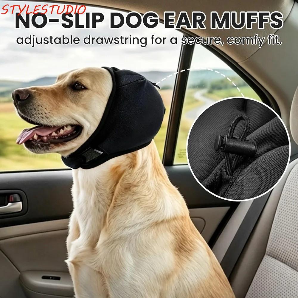 STYLESTUDIO สุนัขหมวกผ่อนคลาย,นุ่มยืดหยุ่น Warm Dog Calming Earmuffs,สัตว์เลี้ยงคอ Gaiter Cold Proof