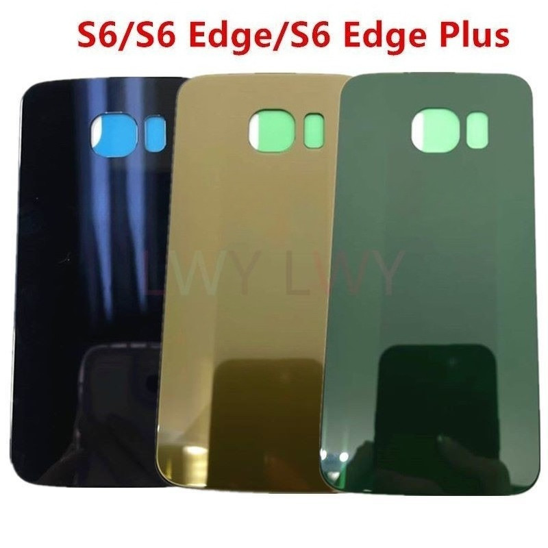 S6 Edge สําหรับ Samsung Galaxy S6 Edge Plus G920 G925 G928 แผงแก้วแบตเตอรี่ฝาหลัง S6 ด้านหลังประตูกรณีกาวเปลี่ยน