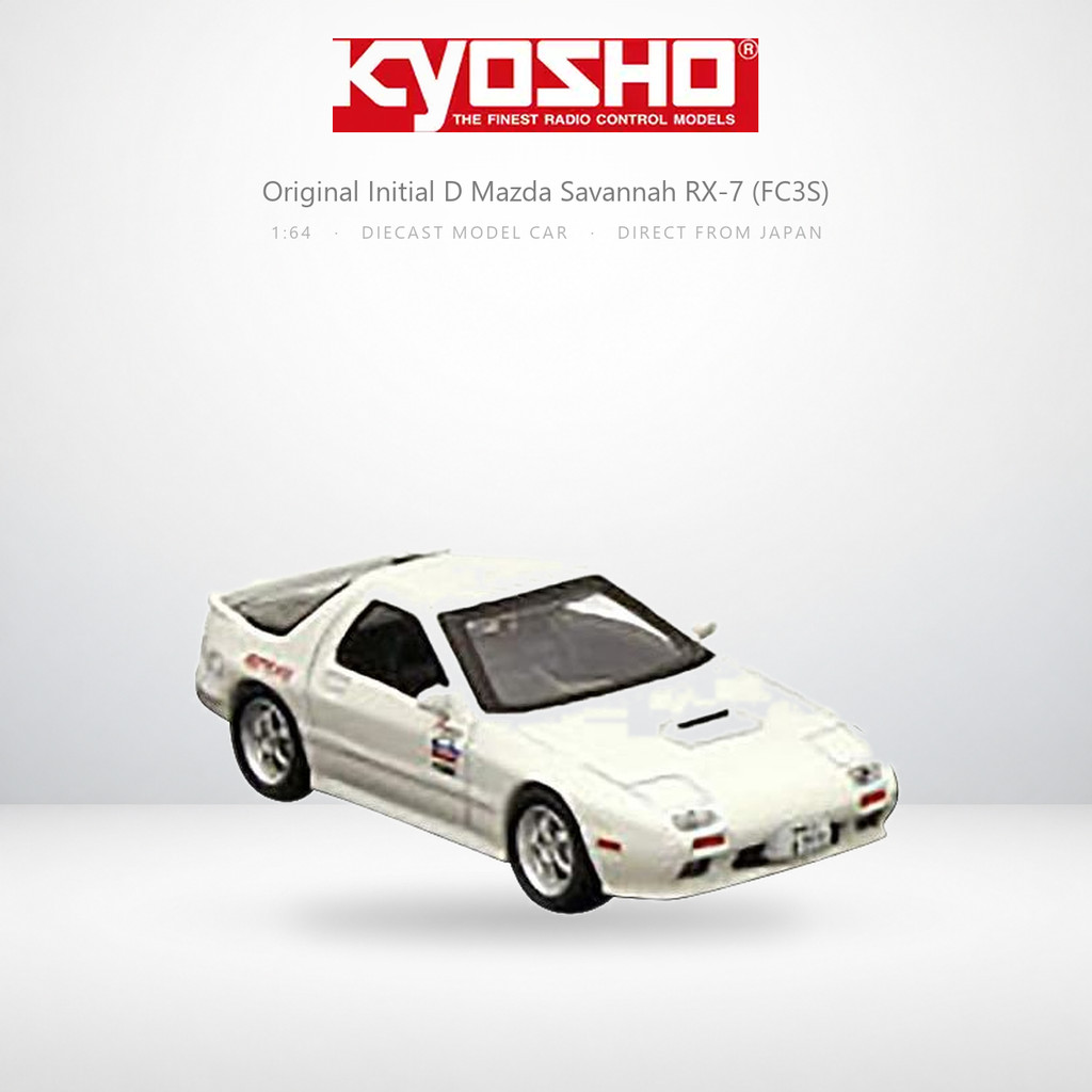 Kyosho Original 1/64 Initial D Mazda Savannah RX-7 (FC3S) Complete Model