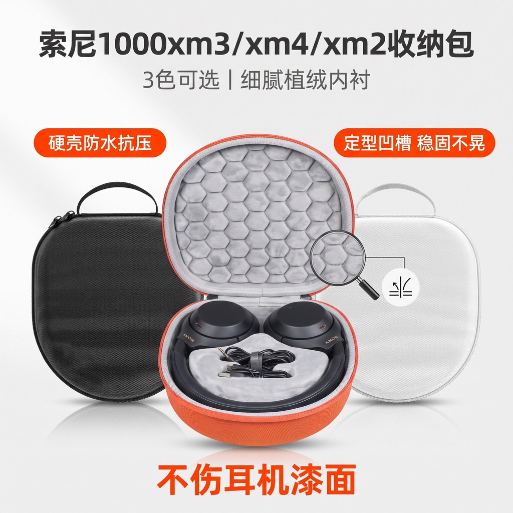 เหมาะสําหรับ sony Sony xm4 กระเป๋าเก็บหูฟัง WH-1000XM3/XM4/XM2 กล่องหูฟัง xm2 กรณีป้องกัน Hard Shell