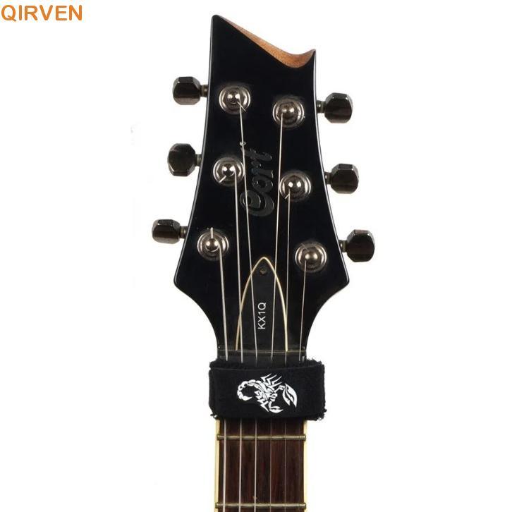 QIRVEN เทปคานกีตาร์, สายกีตาร์กําจัดเสียงรบกวน Fret Wrap กีตาร์, เครื่องมือกีตาร์ห่อเสียงเงียบ Dampe