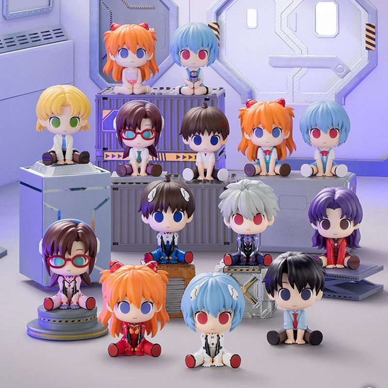 【สินค้าของแท้มีสต็อก】กล่องสุ่มFunism Neon Genesis Evangelion EVA ซีรีส์บิดน่ารัก โปรเจกต์เสริมความน่