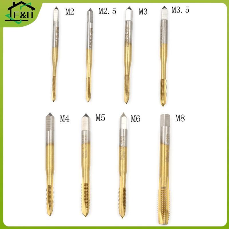 F&O M2/M2.5/M3/M3.5/M4/M5/M6/M8 HSS เมตริกตรงขลุ่ยสกรูแตะปลั๊ก