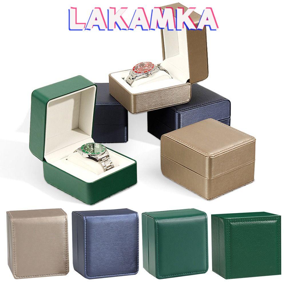 LAKAMKA Storage Box Vintage Wrist Watches Holder PU Leather Container