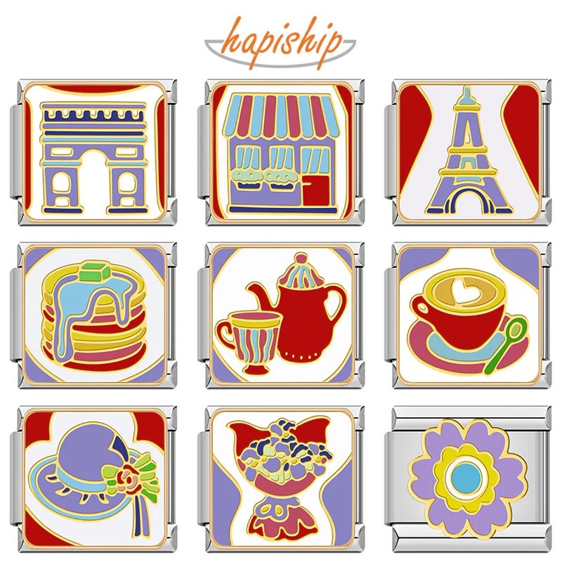 italian charm bracelet italian charm bracelet แท้ Hapiship Italian Style Niche DIY Module Bracelet F