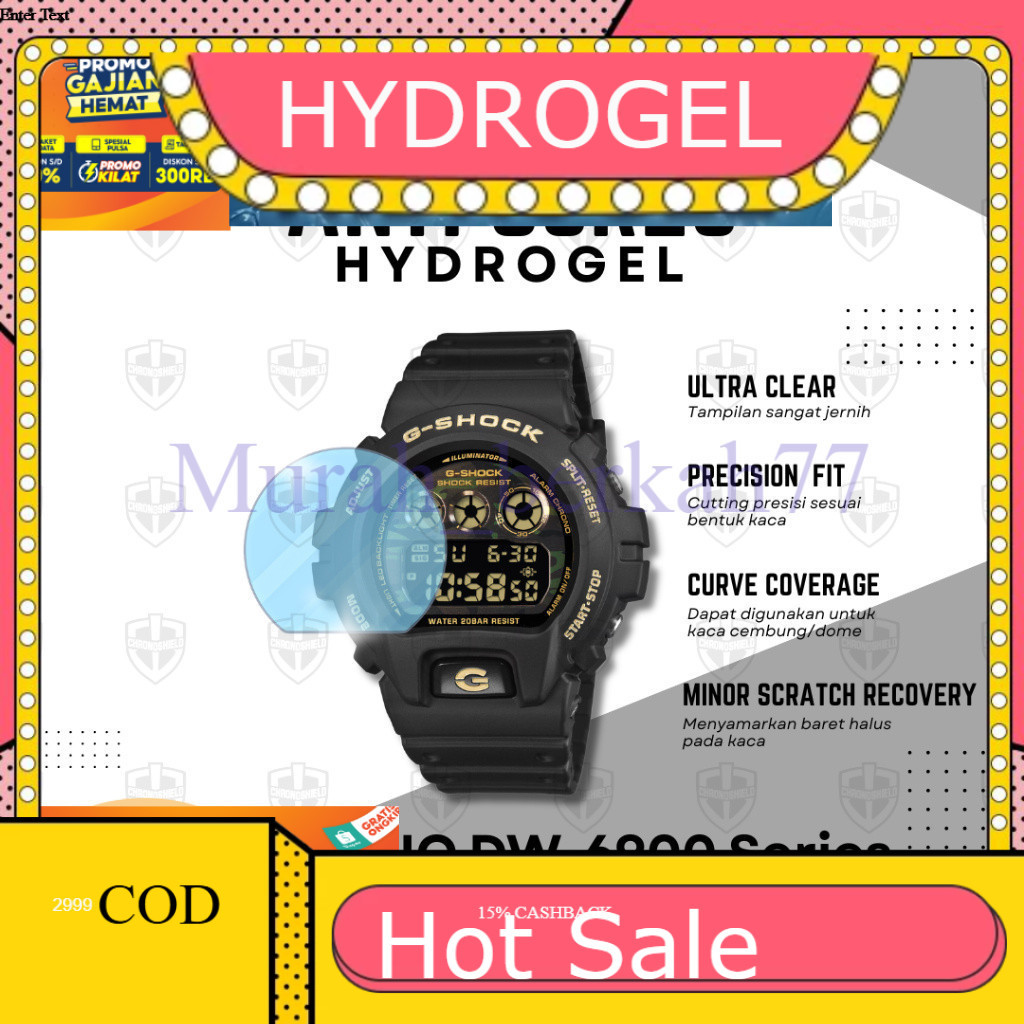 HYDROGEL ไฮโดรเจลป้องกันรอยขีดข่วนสําหรับ G-Shock DW6900 Gshock DW 6900 GM6900