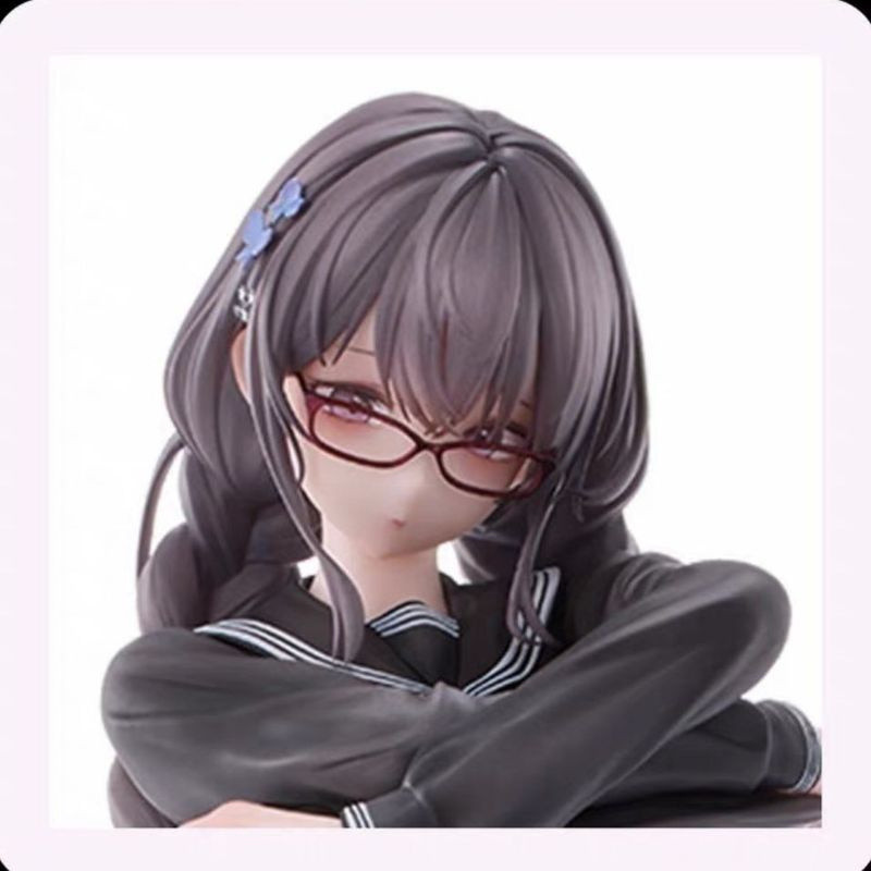 Uya Uya Original {じ子 Original Painting Contrast Glasses Girl Figure