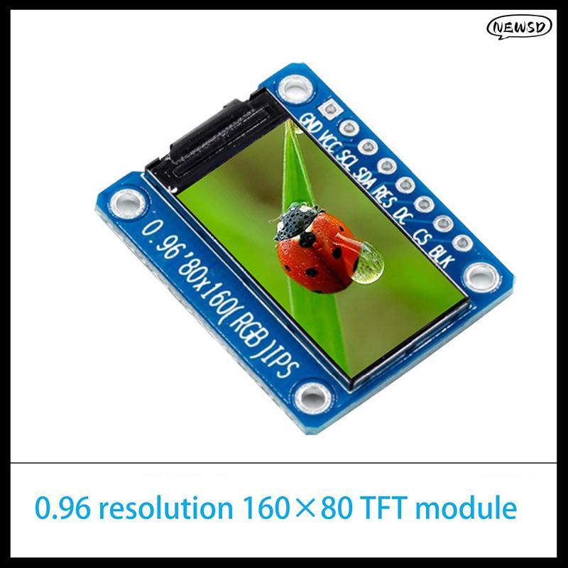 NEWSD 0.96 นิ้วจอแสดงผล IPS โมดูล OLED สําหรับ 80*160 65K สีสัน RGB TFT LCD ST7735 ST7735 DIY DDC