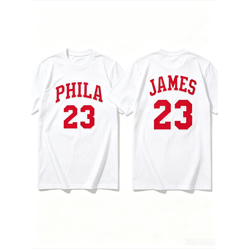2026 New James Philadelphia 76ers Cotton T-shirt Philadelphia Fans Apparel Same Style James Sports C