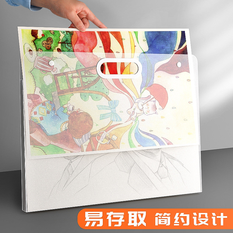 Art Works Storage Book 8K หนังสือภาพ 4K แบบพกพาภาพวาดกระเป๋า A3a2 กระเป๋าภาพคลิปทํางานคอลเลกชันกระดา