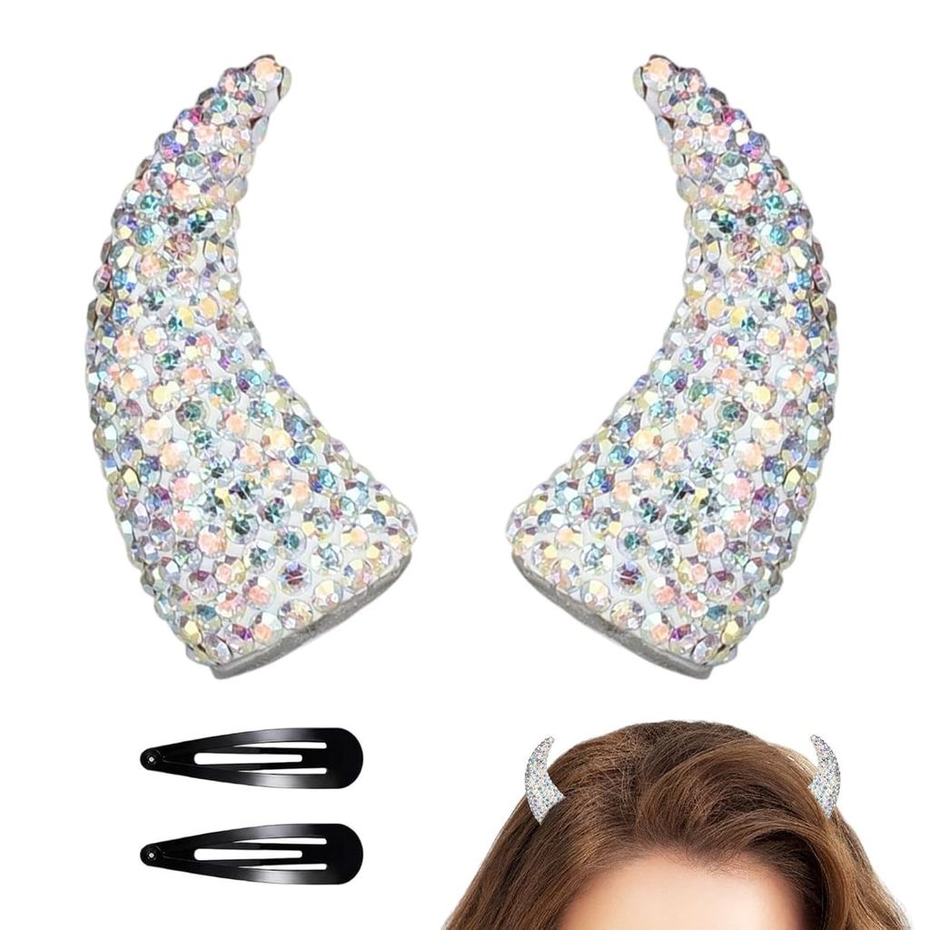 Rhinestone Horns Magnetic, Rhinestone Devil Horns คอสเพลย์ฮาโลวีน
