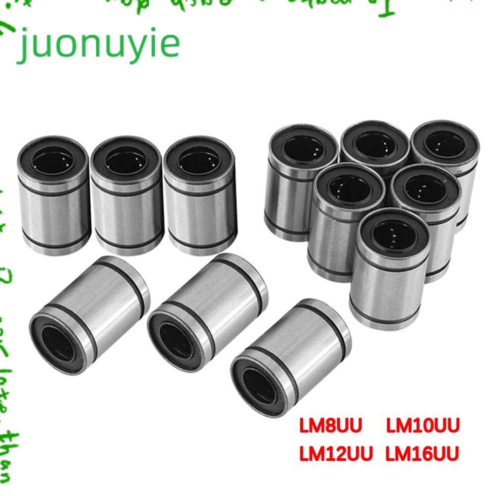 JUONUYIE บูชเหล็กทนทานสําหรับเครื่องพิมพ์ Rods Shaft LM8UU LM10UU LM12UU LM16UU
