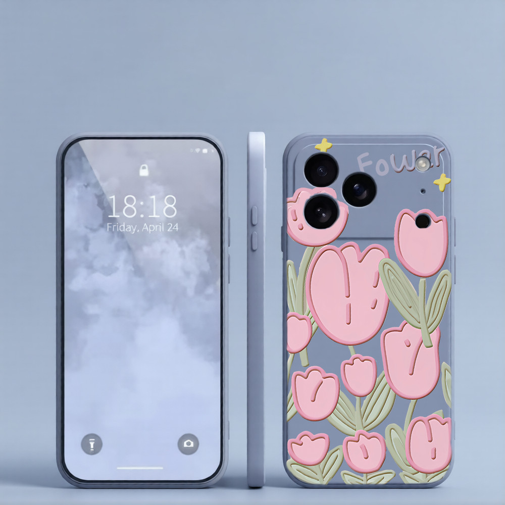 InsสีชมพูTulipเคสโทรศัพท์เหมาะสําหรับOPPO Reno 16Pro 15Pro 15 14Pro 14 13Pro 13 11Pro 10Pro + 8T 8Pr