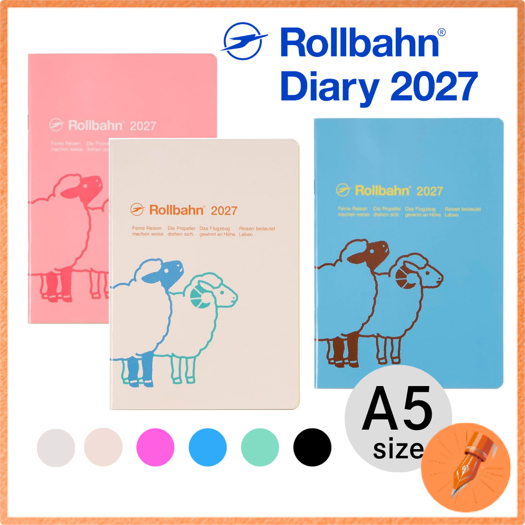DELFONICS 2027 Rollbahn Sheep A5 Notebook Diary Planner Starting October 2026