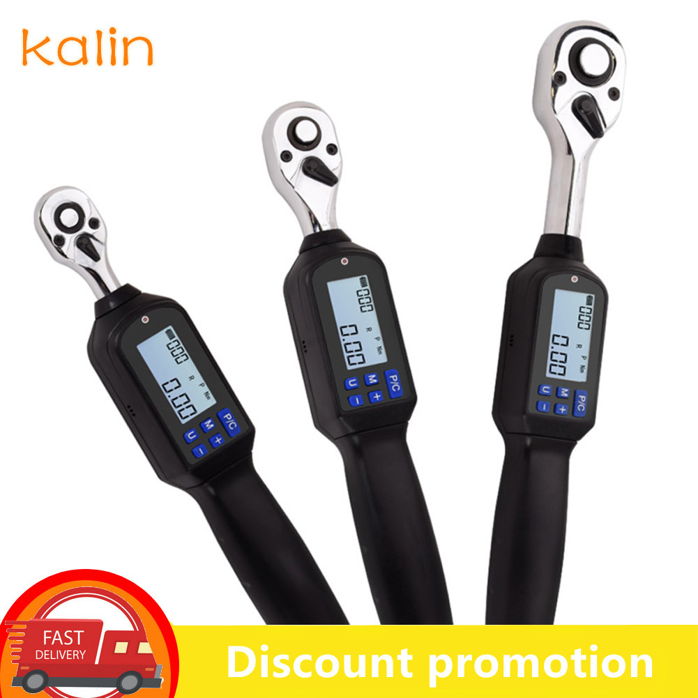 Kalin-th ประแจวัดแรงบิดแบบดิจิตอลขนาด 1/2 นิ้วแบบพกพาพร้อมออดจอแสดงผลเรืองแสงขนาดใหญ่และโหมดสัญญาณเต