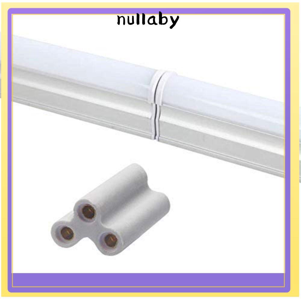 NULLABY 100/50/30/20/10 ชิ้น 3 หลุม Hard Joint Connector, 20.5 มม.ไม่มีรอยต่อ T5 T8 Bracket Light Co