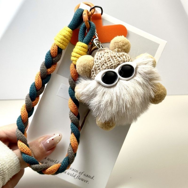 Briquettes Dopamine Color Braided Mobile Phone Lanyard Fashion Wrist Accessories Short Bracelet Mobi