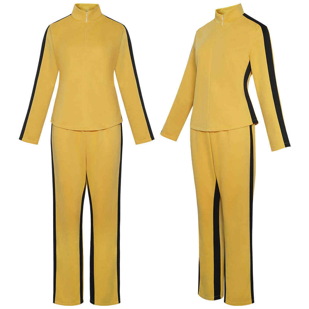 ชุดฮาโลวีน ฮาโลวีนฆ่าบิล cos เสื้อผ้าเจ้าสาว Kill Bill ชุดสีเหลืองคอสเพลย์ชุดสองมิติบนเวที