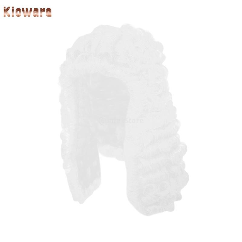 [Kloware] Long Barrister Hairpiece Curly Judge Hairpiece ปรับได้ Easy Styled สําหรับ