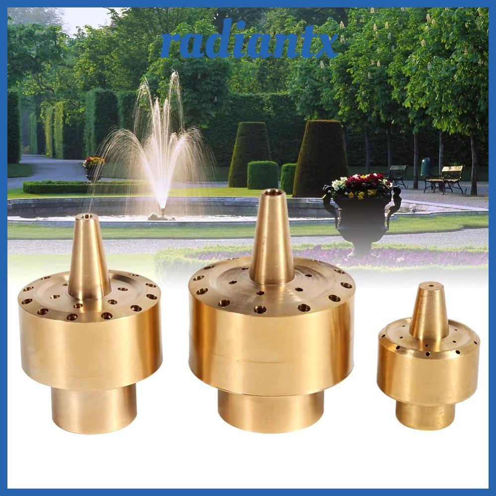 RADIANTX Center หัวฉีดน้ําพุสไตล์ตรง, FNPT ทองเหลืองดอกไม้คอลัมน์หัวฉีด Sprinkler, 1/2 "3/4" 1" ทนทา