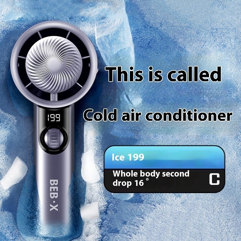 Handheld Fan Portable Cooling Fan Ice-like Artifact Semiconductor Refrigeration Long Battery Life