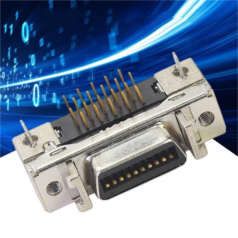 MG SCSI Solder Panel Female Connector Metal Contacts ที่เชื่อถือได้ 14P 20P 26P 36P50P