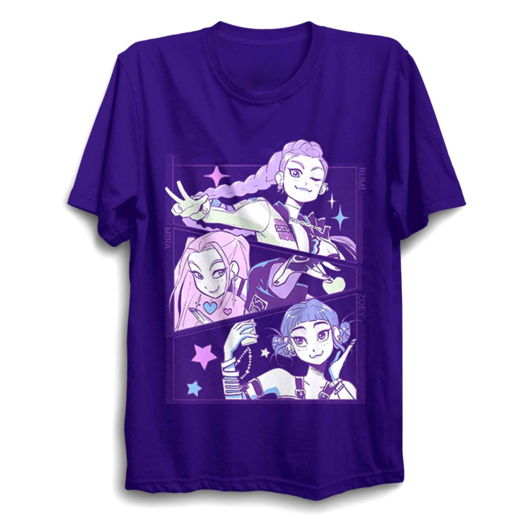 เสื้อยืดผู้ชายลายK-Pop Anime Girls Oversize น่ารัก ผ้าคอตตอน100% ใส่สบายสุดๆ พร้อมส่งจากไทย S-3XL