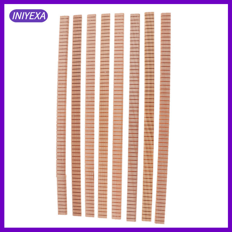 [Iniyexa] 8 ชิ้น Spruce Guitar Binding Purfling Strip Edge Guitar Trim Inlay Parts