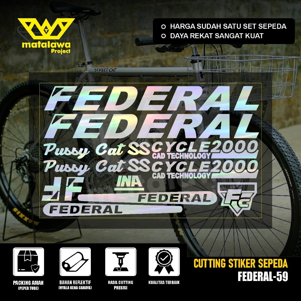 FEDERAL ใหม่สติกเกอร์ตัดสติกเกอร์ FEDERAL หีแมว SS Pussycat สติกเกอร์ MG 34 33 MTB BIKE Streetcat 55