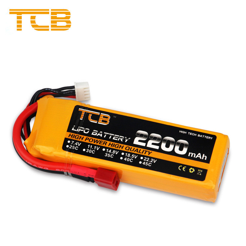 แบตเตอรี่ TCB 25C รถบังคับ 2200mAh 2S 3S 4S โดรน

