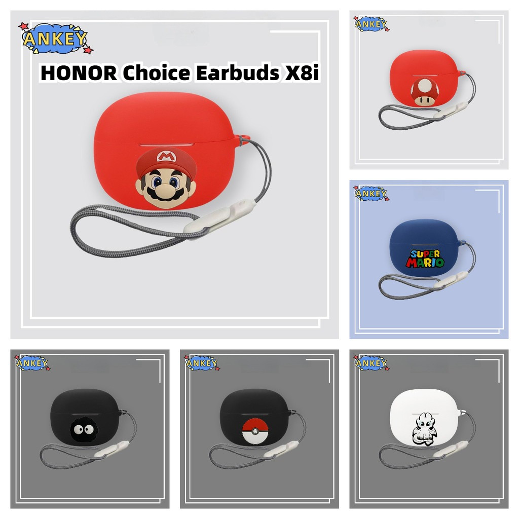 Compatible with HONOR Choice Earbuds X8i Bluetooth Earphone Protective Silicone Cute Cartoon Covers 