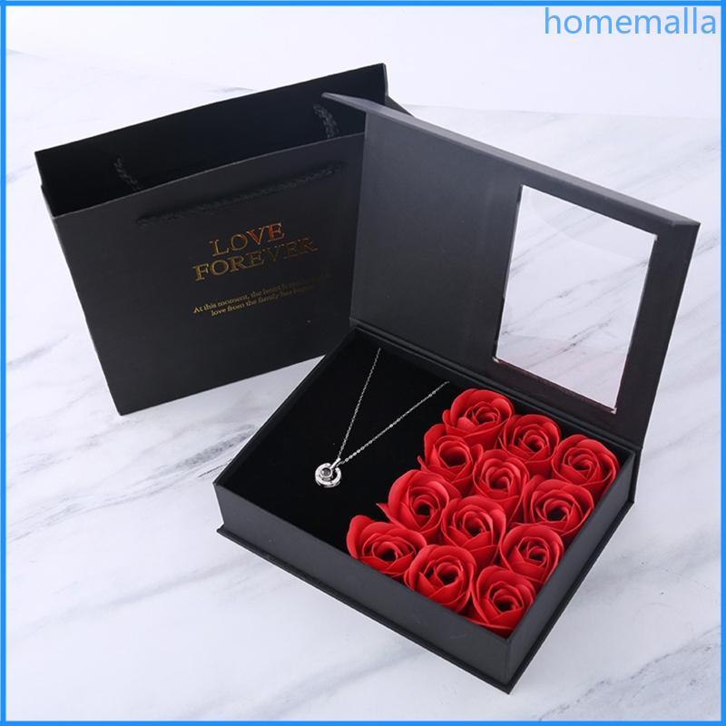 HO สร้อยคอกล่องเครื่องประดับ Handmade Rose Packing Pounch Box Gorgeous Bag