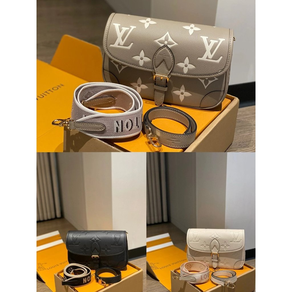 1: 1 Scale 丨 Medieval L Home Full Leather Coding Chip daine Baguette Double Shoulder Strap Shoulder 