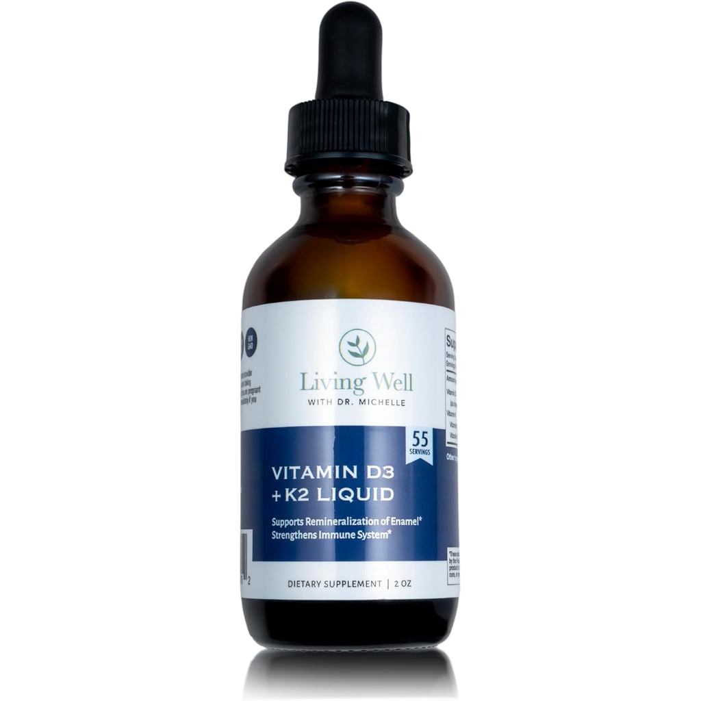 Liquid Vitamin D3 2000 IU พร้อม K2 + K1, Immune & Bone Support, 2 ออนซ์