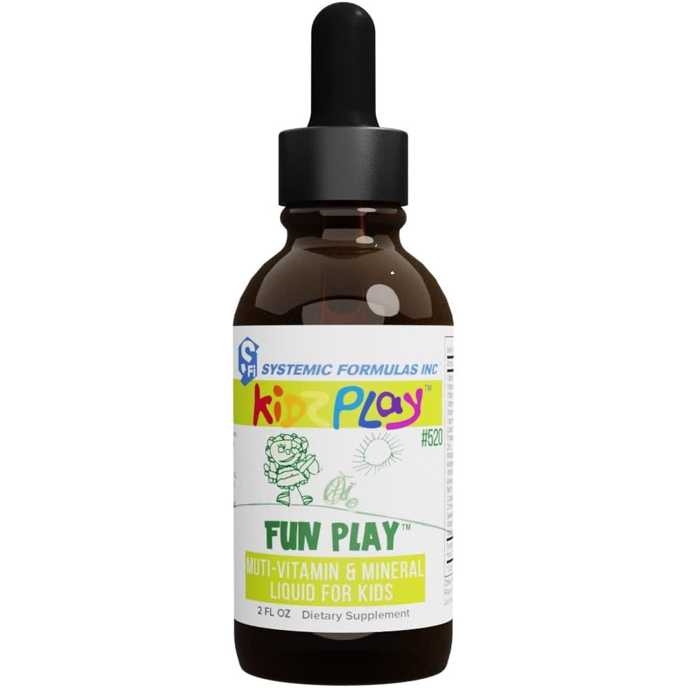 Systemic Formulas Fun Play - สนับสนุนสุขภาพและสุขภาพประจําวันสําหรับเด็ก, 2 FL OZ Kidz Play #520. มั