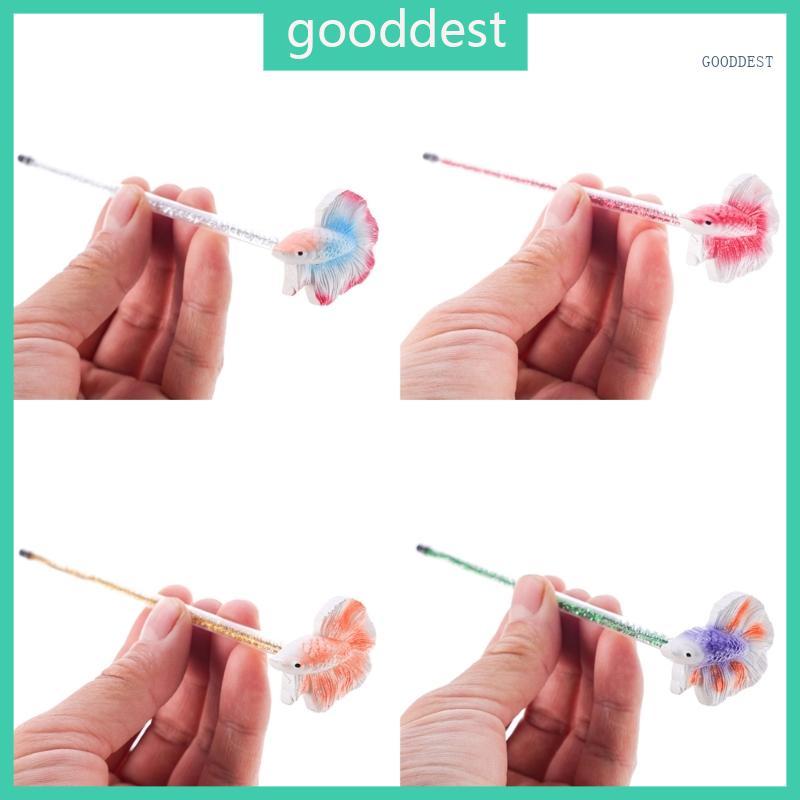 GOO Betta Fish Training Wand Betta Starter Kits เรซิ่นการฝึกอบรม Stick NaturalHbitat Fishtank Betta 