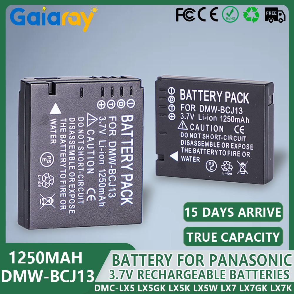 1250mAh DMW-BCJ13 BP-DC10 BPDC10 แบตเตอรี่ถอดรหัสเต็มรูปแบบสําหรับ Panasonic Lumix DMC-LX5 LX5GK LX5