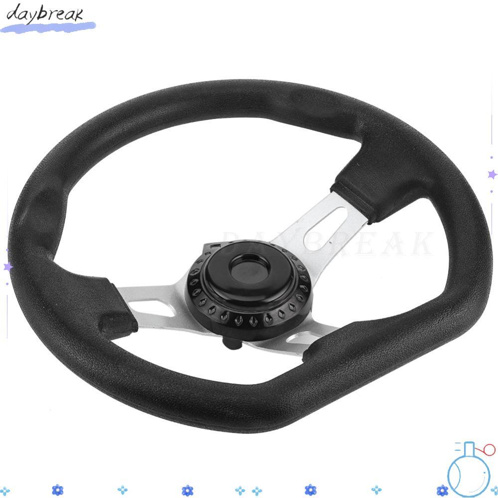 DAYBREAK Go Kart พวงมาลัย, 270 มม./10.63in เส้นผ่านศูนย์กลาง Quick Release Hub Buggy Racing พวงมาลัย