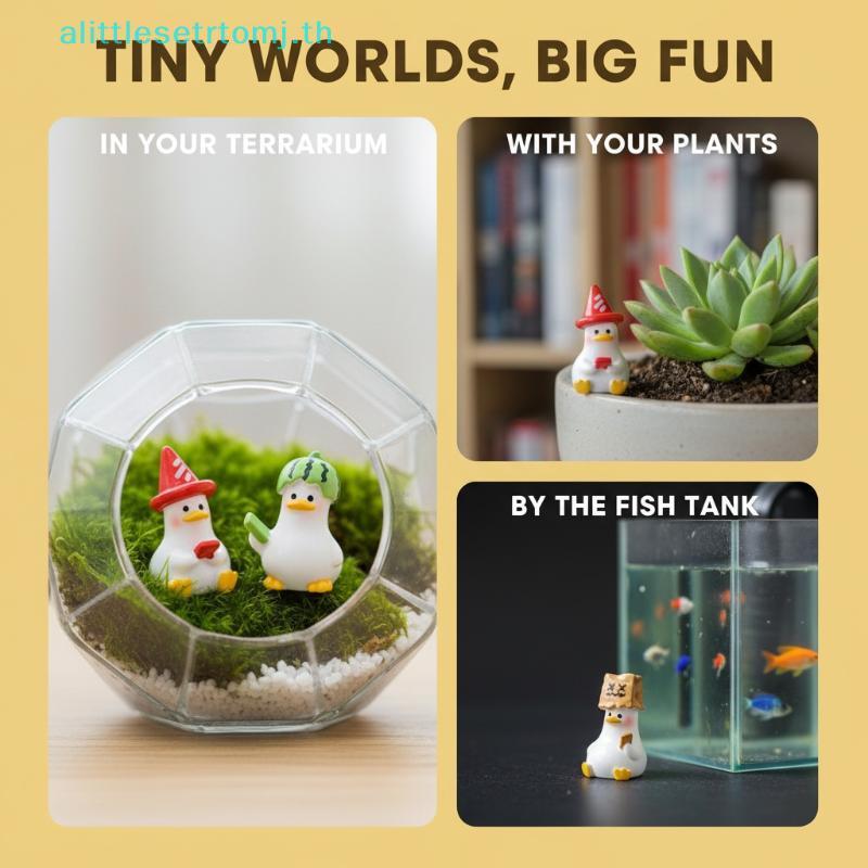 Anlittlese น่ารัก Slaing Du ตุ๊กตา 5 ชิ้น Mini Tiny Du เครื่องประดับสําหรับ Fairy Garden Home Deskto