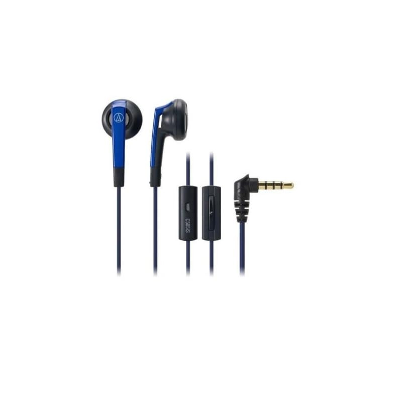 Blue Wired In-Ear Earphones with Microphone
