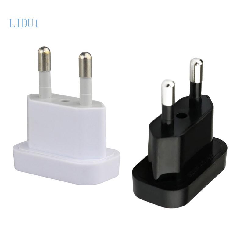 LIDU1 ปลั๊กไฟชาร์จไฟฟ้า Outlet ซ็อกเก็ต 2 ขาปลั๊กซ็อกเก็ต USA ถึง Euro Euro Euro Euro Euro Euro Euro