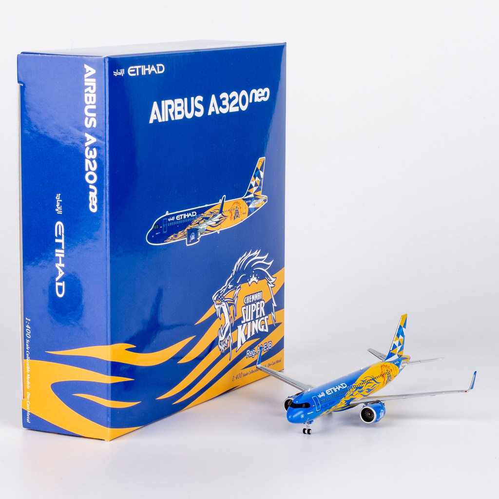 NG 1/400 A6-EJB Attihad Airlines A320neo First Shelf 320neo เครื่องบินโลหะรุ่นเครื่องบิน