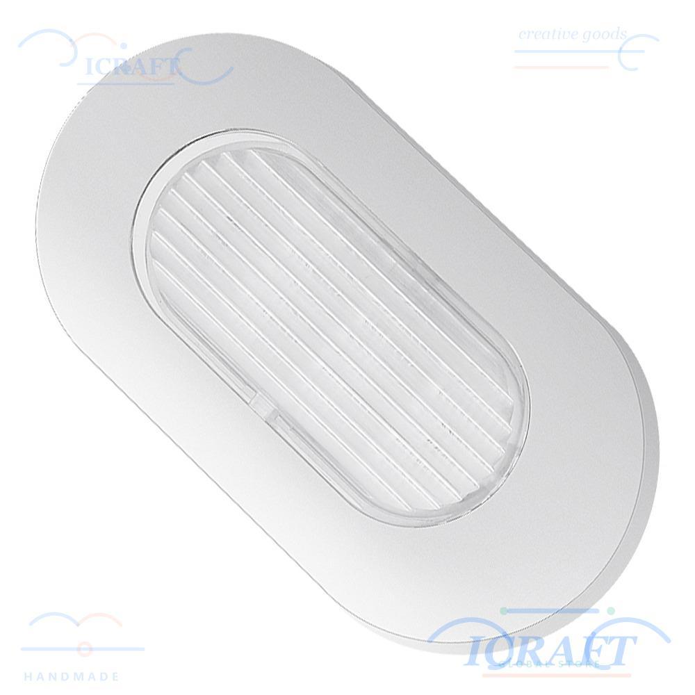 ICRAFT Marine Boat Light, 12V DC White Light Boat Courtesy Light, ไฟ LED ทนทานสแตนเลส Deck Mount Mar