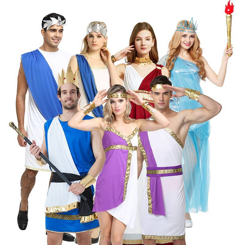 [Hot Sale] Halloween Cosplay Ancient Rome Warrior Costume Gladiator Jesus Virgin Arab Clothes T5bB